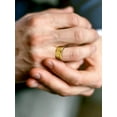 thumbnail image 4 of FaithHeart Nordic Viking Spinner Runes Ring for Men Gold Plated Punk Thumb Band Ring Stainless Steel Rotatable Fidget Ring for Anxiety Father Birthday Jewelry Gift for Anniversary Size 14, 4 of 11