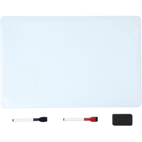 Magnetic Dry Erase Board for Fridge, Whiteboard Sheet, 20" x 13", with 2 Markers and Eraser