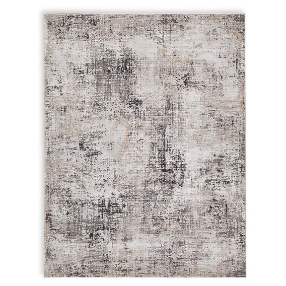 Signature Design by Ashley Elaning Medium Black & Gray Abstract Rug