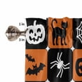 thumbnail image 7 of Halloween Valances for Windows Funny Pumpkin Bat Ghosts Window Curtain Rod Pocket Orange Buffalo Check Holiday Window Treatment Decor Valances for Kitchen Living Room Bedroom 54x18in, 7 of 7