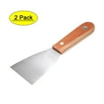 thumbnail image 1 of Uxcell Raspador de pintura de masilla flexible de acero Cr-V de 3" 2 paquetes, 1 of 5