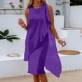 thumbnail image 2 of Afdoent Womens Dresses Summer Casual Dress Elegant Asymmetric Chiffon Sleeveless Dress For Stylish Comfortable Breathable Fashion Travel Outfits, 2 of 5
