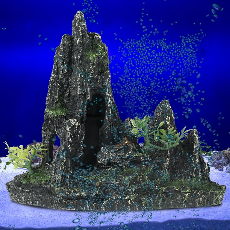Aquarium Decoration Artificial Resin Fish tank Mountain Cave Deco  Landscaping!