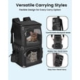 thumbnail image 4 of Double-Compartment Pet Carrier Backpack for Small Cats and Dogs, Cat Travel Carrier for 2 Cats, Perfect for Traveling/Hiking/Camping, 4 of 9