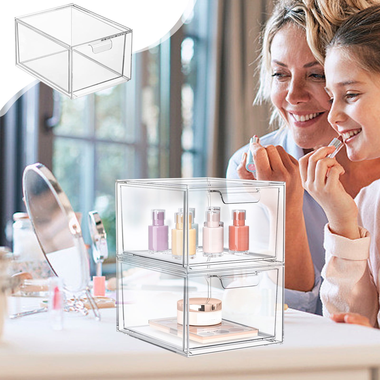 Boîte De Rangement Avec Ventouse Pour Salle De Bain – Transparente, étanche, Sans Perçage – Parfaite Pour Salle De Bain Et Cuisine - 7