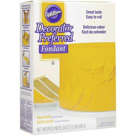 Wilton Decorator Preferred Fondant, Yellow, 24oz (Best Tasting Fondant Brand)