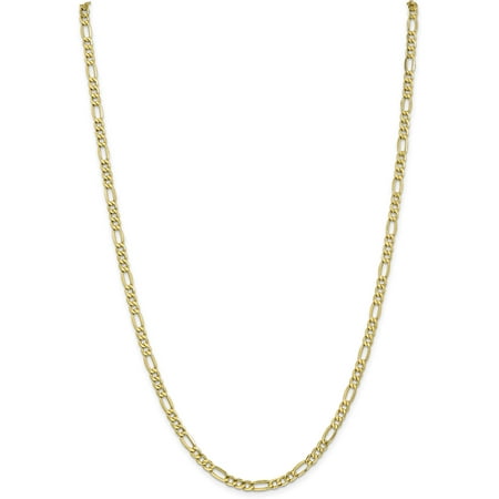 10kt 4.4mm Semi-Solid Figaro Chain (Best Gold Chain Design For Man)