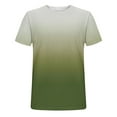 thumbnail image 4 of safuny Men's Slim Fit Tops Clothing Gradient Tees Fashion Summer Short Sleeve Shirts V Neck Pullover Holiday Casual Sports Comfy Green M, 4 of 5
