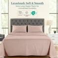 thumbnail image 2 of Casa Platino Full Size Bedding Sets – 100% Egyptian Cotton Soft Bed Sheets, Premium Hotel Comfort 15,” Fitted Sheet, Easy Care – Sepia Rose, 2 of 8