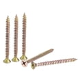 thumbnail image 1 of Unique Bargains M4 x 50mm Phillips Flat Head Carbon Steel Color Zinc Plated Wood Screws 100 Pack, 1 of 5