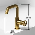 thumbnail image 2 of VIGO Cass Single Handle Single-Hole Bathroom Faucet in Matte Brushed Gold, 2 of 14