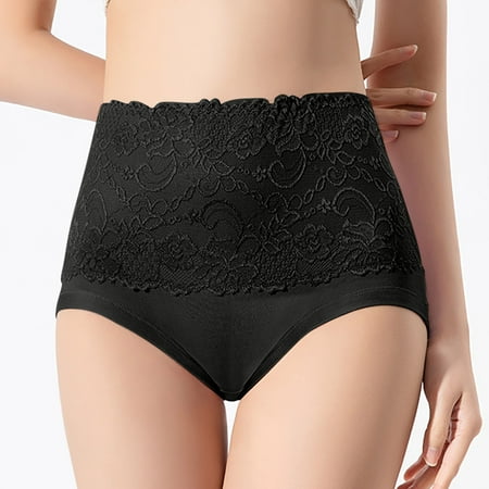 hoksml 4PC Women Lace Underwear Briefs High Waisted Body Shaper Shorts Shapewear Lingerie Panties 2025 on Clearance