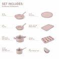 thumbnail image 3 of Elements by Thyme & Table 60-Piece Ceramic Non-Stick Cookware Set - Dusty Rose, 3 of 7