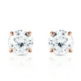 thumbnail image 2 of Galaxy Gold 14K Solid Gold 0.80 Carat Natural Diamond Stud Earrings for Women - Rose Gold Fine Jewelry, 2 of 4