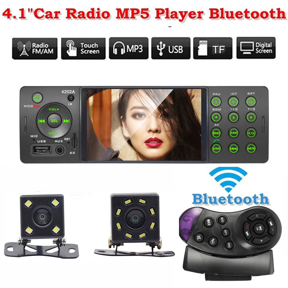 Farfi 4 Inch Mirror Link Auto Car Stereo 1 Din Bluetooth-compatible TF MP5 Video -