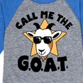 thumbnail image 3 of Instant Message - Call Me The Goat - Toddler And Youth Raglan Graphic T-Shirt, 3 of 5