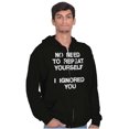 thumbnail image 4 of Funny I Ignored You Sarcastic Joke Zip Up Hoodie Men's Women's Brisco Brands S, 4 of 6