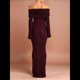 thumbnail image 4 of Vestido Tipo Suéter Ajustado con Hombros Descubiertos para Mujer, Vestido Formal de Larga, Elegante, para Fiesta en Club o Discoteca. Marrón Rojizo M, 4 of 7