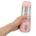 thumbnail image 5 of Suodoka 300ML Personal Blender Portable Wireless USB Charging Mini Juicer Cup with Stainless Steel Blade for Shakes and Smoothies Home Travel Pink 7.5 inches / 19 cm, 5 of 9