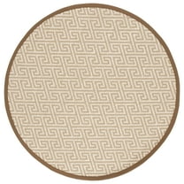 SAFAVIEH Natural Fiber Oswin Geometric Area Rug, Natural, 6' x 6' Round