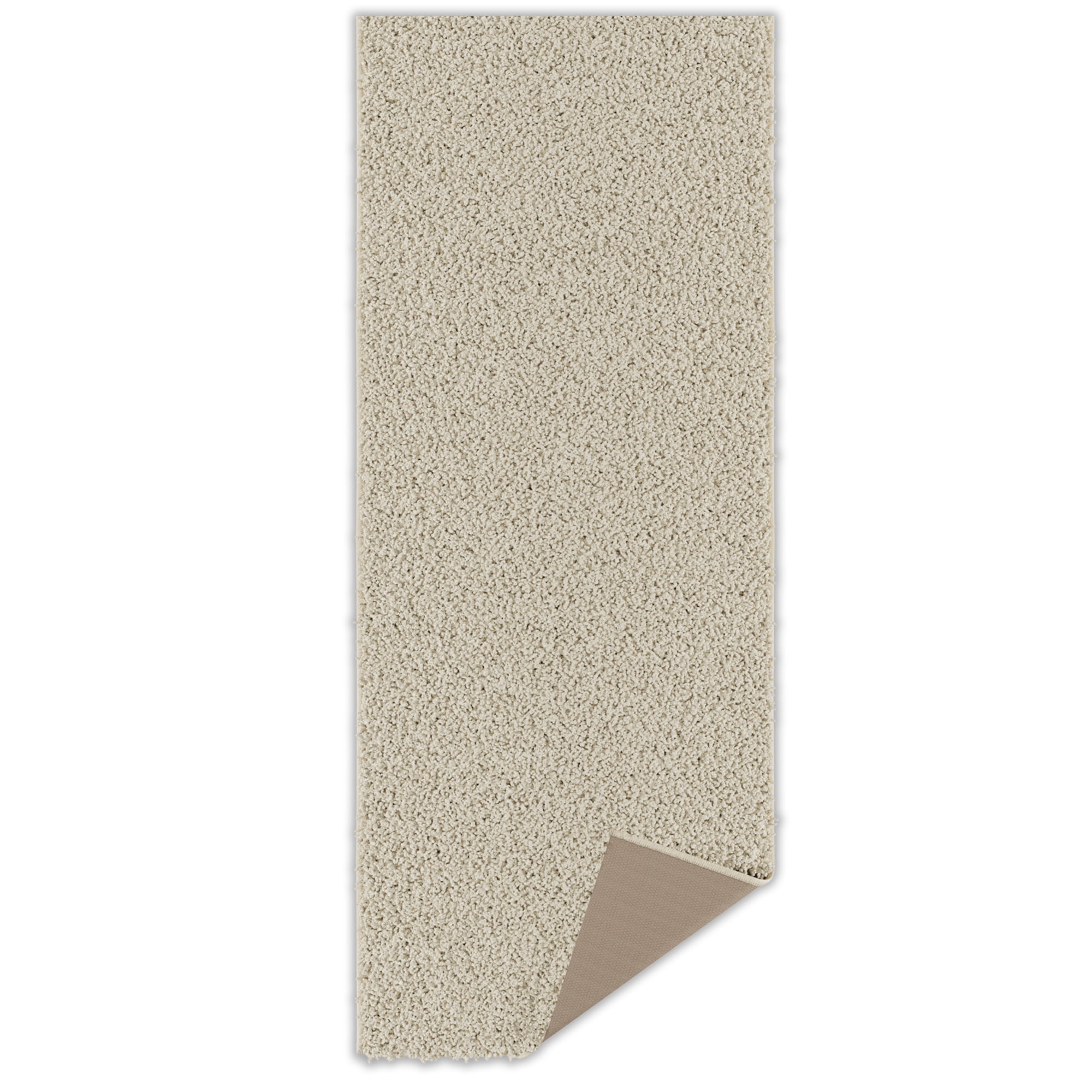 Ottomanson Shag Area Rug 7'10" x 9' – Soft Plush Non-Slip Carpet for Living Room, Bedroom, Nursery, Cream