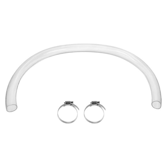 Unique Bargains 1.25' ID x 1.49' OD x 3.3 Ft Length Clear Vinyl Tubing, Flexible Plastic PVC Pipe Tube Hose with 2 Clamps