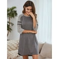 thumbnail image 3 of Nightgowns for Women: Syphoria Loose Casual Womens Nightgown Half Sleeve Crew Neck Loungewear, 3 of 5