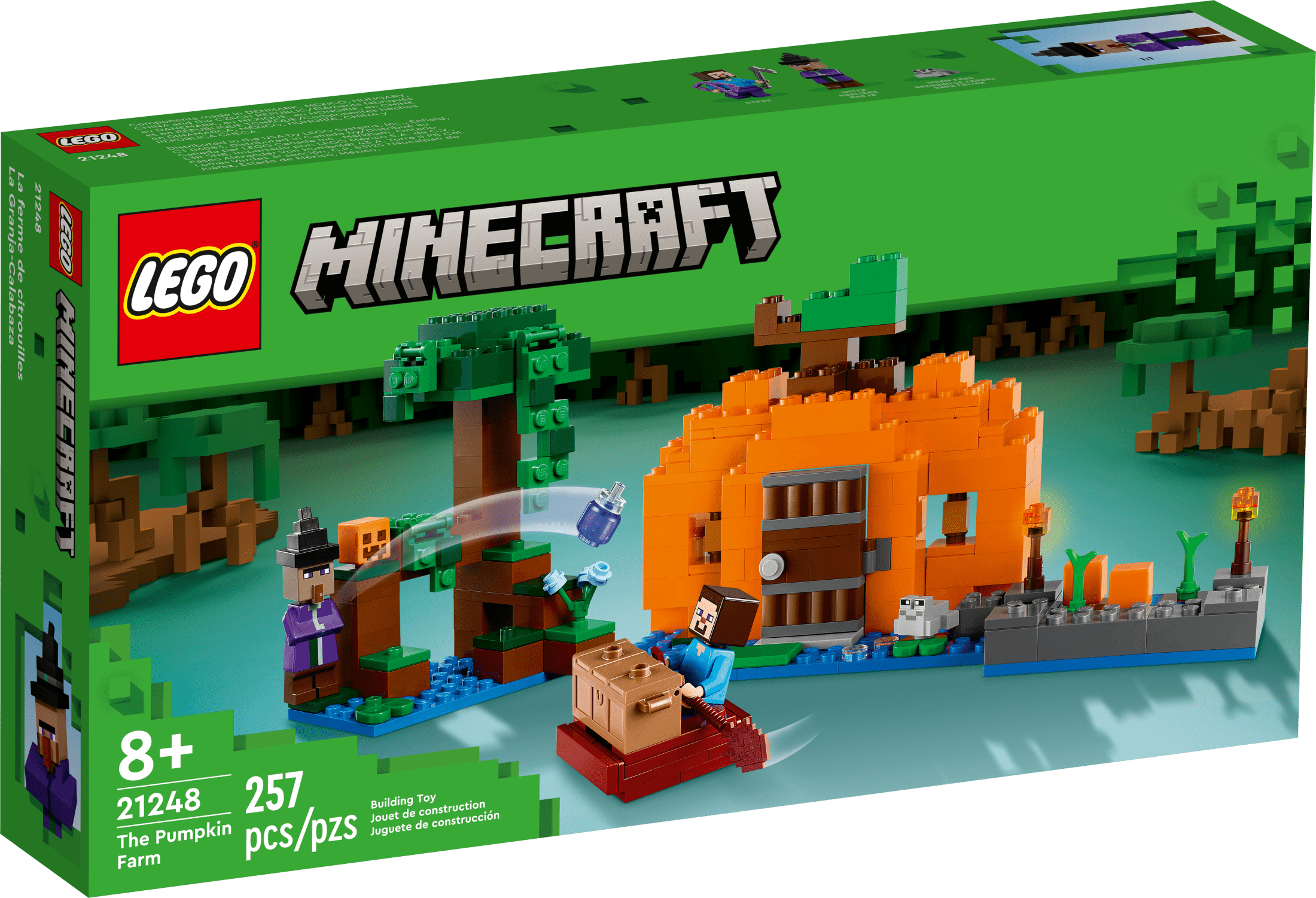 LEGO Minecraft The Pumpkin Farm Building Set, Halloween Toy for Boys, Girls, & Gamers Ages 8 and up, 21248
