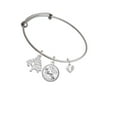 thumbnail image 2 of Delight Jewelry Silvertone Mini Heart Lock Silvertone Let Things Go Tree Charm Bangle Bracelet, 2 of 4