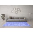 thumbnail image 3 of Ahgly Company Machine Washable Indoor Rectangle Abstract Blue Contemporary Area Rugs, 2' x 4', 3 of 4