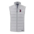 thumbnail image 2 of Men's Cutter & Buck Gray Boston Red Sox Evoke Hybrid Eco Softshell Recycled Full-Zip Vest, 2 of 3