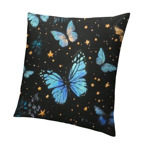 Patifu Butterflies Pillow Cases Pillow Covers Pillow Protector Standard Queen Size, Soft,with Zipper Pillow Case  12x12in