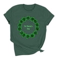 thumbnail image 6 of St Patricks Day T-Shirt – Women’s Vintage Distressed Shamrock Graphic Tee, Clover Green Tee, 6 of 8