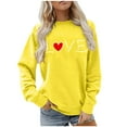 thumbnail image 2 of RKSTN Valentine's Day Sweatshirts for Women Oversized Crewneck Valentines Heart Graphic Print Sweatshirt Womens Casual Plus Size Round Neck Loose Comfy Sweatshirt Fall Spring Clothes Valentine Gift, 2 of 6