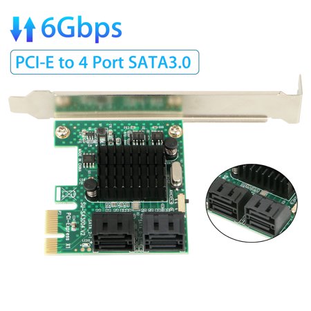 PCIe PCI Express to 6G SATA3.0 4-Port SATA III Expansion Controller Card (Best Sata Expansion Card)