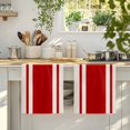 thumbnail image 4 of Red Vintage Kitchen Towels Set of 4, Geometric Stripes Simple Lines Absorbent Dish Towels for Kitchen, Microfiber Hand Towel, Quick Drying Tea Towel for Cleaning Decorative Dishcloths, 4 of 7