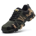 thumbnail image 1 of Zapatos de trabajo Minnieouse Lote de 2 puntera de acero cómodos transpirables seguridad antideslizantes camuflaje 43.1, 1 of 6