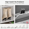 thumbnail image 3 of Mpow Shoe Storage Cabinet, Step Cabinet with 6-Tier Adjustable Shelves and Metal Legs, Freestanding Shoe Organizer, Farmhouse Modern Shoe Separate Storage Fits All Shoe Types - White, 3 of 8