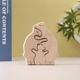 thumbnail image 2 of Regalo y Moderno para el Día de la Madre, Familia de Osos, Adornos Artesanales de Madera para Madre e Hijo, 2 of 5