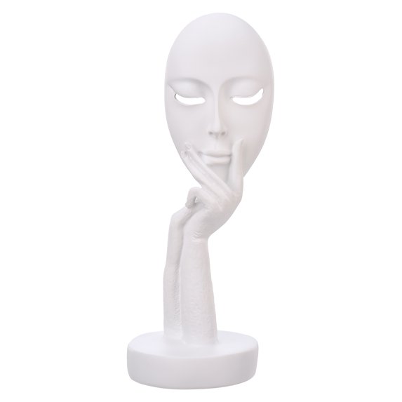 CreativeArrowy Human Face Statue Home Accessories Cabinet Crafts Unique Durable Nordic Abstract Thinker Thinking Lady Mask Figurine