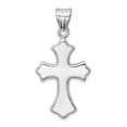 thumbnail image 3 of White Sterling Silver Charm Pendant Rhodium-Plated Polished Cross, 3 of 4