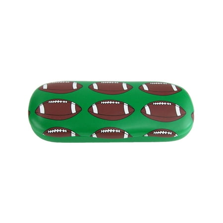 Size one size Kid's Football Print Glasses Case, Green