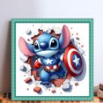 thumbnail image 2 of (11CTACC-6499__C__40X40) Hilo algodón ecológico bordado 11CT 3 hebras impresión 40*40cm Kit punto cruz Disney Stitch series cine y televisión, 2 of 9