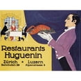 thumbnail image 3 of Advertisement 18x15 Black Modern Framed Museum Art Print Titled - Cooks: Restaurants Huguenin, 3 of 5