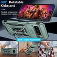 thumbnail image 5 of for Google Pixel 8 Pro Case, [16 FT Military Grade Drop Protection], Slide Cover [Camera Protection] Heavy Duty Shockproof Phone Case for Pixel 8 Pro,Alpine Green, 5 of 13