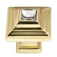 thumbnail image 4 of Alno 10mm Crystal Small Square Knob - Clear / Gold, 4 of 8