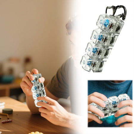 Mechanical Keyboard Fidget Toy Light Up Stress Relief Keychain for Office School and Travel Use