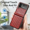 thumbnail image 1 of Allytech Case for Samsung Galaxy Z Flip 4 (6.7" 2022 Release), Soft PU Leather Backplane & Rugged PC Shell Heavy Duty Protectve Luxury Stylish Stand Feature Folding Case for Samsung Z Flip 4, Red, 1 of 12