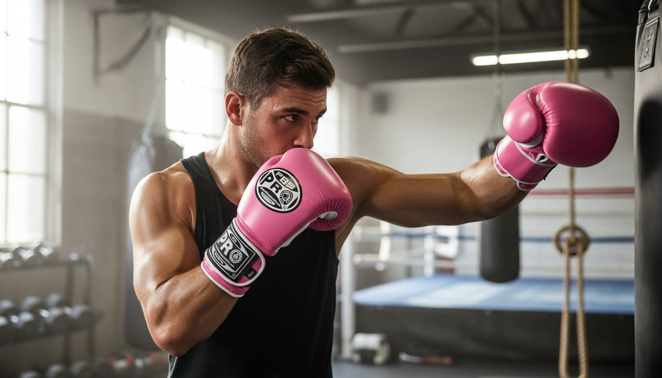 ProBoxing® Leather Boxing Gloves – (Pink) (8oz) Training Boxing Gloves for Boxing, MMA, Muay Thai & Sparring – Durable Genuine Leather, Wrist Support, Impact Protection