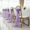 thumbnail image 6 of Yhmxh Metallic Web Mesh Chair Sash Chair Bow Sashes Crystal Sheer Tulle Dining Chair Bows Tie Ribbon for Wedding Birthday Engagement Ceremony Event Party Banquet Venue Hotel Decoration, 6 of 7